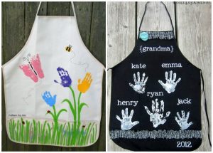 hand painted aprons