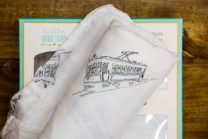 Bamboo swaddle sets with New Orleans theme