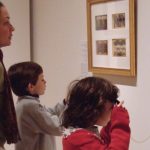 kids looking at art